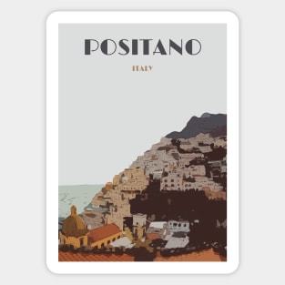 Positano Travel Poster Print Sticker